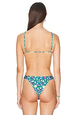 Heavy Manners Triangle Front Tie Bikini Top in Mercer Street, view 3, click to view large image.