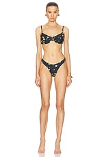 Heavy Manners Ruffled Underwire Bikini Top in East 78th, view 4, click to view large image.