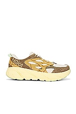 Hoka U Clifton L Suede Tp in Oat Milk & Pollen, view 1, click to view large image.