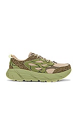Hoka U Clifton L Suede Tp in Dune & Fennel, view 1, click to view large image.