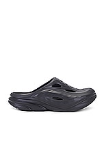 Hoka U Ora Recovery Mule in Black & Black, view 1, click to view large image.