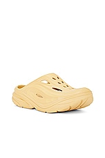 Hoka U Ora Recovery Mule in Wheat & Wheat, view 2, click to view large image.
