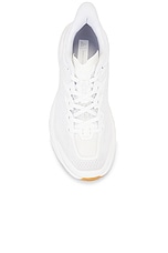 Hoka M Speedgoat 5 in White & Nimbus Cloud, view 4, click to view large image.