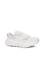 Hoka U Clifton L Suede in Vaporous & Barley, view 2, click to view large image.
