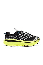 Hoka Mafate Three2 Sneaker in Black & Hoka Citrus, view 1, click to view large image.