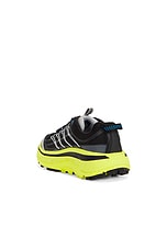 Hoka Mafate Three2 Sneaker in Black & Hoka Citrus, view 3, click to view large image.