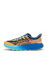 Hoka M Speedgoat 5 in Solar Flare & Diva Blue, view 5, click to view large image.