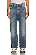 Heron Preston Ex Ray Washed Hammer Denim Pant in Indigo, view 5, click to view large image.
