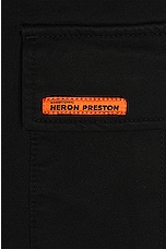 Heron Preston Vintage Wash Cargo Pants in Black, view 4, click to view large image.