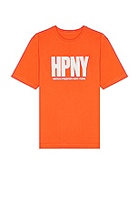 Heron Preston Hpny Tee in Orange, view 1, click to view large image.