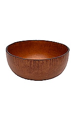 Hunting Season Molded Leather Bowl in Cognac, view 1, click to view large image.