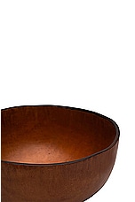 Hunting Season Molded Leather Bowl in Cognac, view 3, click to view large image.