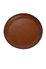 Hunting Season Molded Leather Oversized Tray in Cognac, view 1, click to view large image.