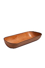 Hunting Season Molded Leather Oversized Oval Bowl in Cognac, view 2, click to view large image.