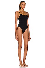 Hunza G Pamela One Piece Swimsuit in Black, view 2, click to view large image.