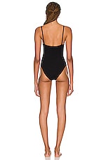 Hunza G Pamela One Piece Swimsuit in Black, view 3, click to view large image.