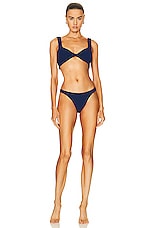 Hunza G Juno Bikini Set in Navy, view 1, click to view large image.