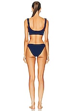 Hunza G Juno Bikini Set in Navy, view 3, click to view large image.