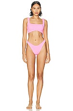 Hunza G Xandra Swimsuit in Bubblegum, view 1, click to view large image.