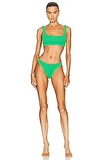 Hunza G Xandra Bikini Set in Emerald, view 1, click to view large image.