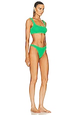Hunza G Xandra Bikini Set in Emerald, view 2, click to view large image.