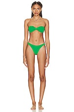 Hunza G Jean Bikini in Emerald, view 1, click to view large image.