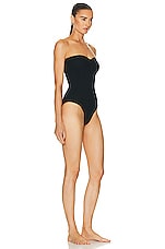 Hunza G Brooke Swimsuit in Black, view 2, click to view large image.