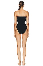 Hunza G Brooke Swimsuit in Black, view 3, click to view large image.