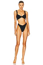 Hunza G Bonnie Bikini in Black, view 1, click to view large image.