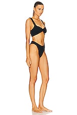 Hunza G Bonnie Bikini in Black, view 2, click to view large image.