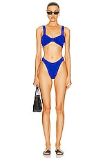 Hunza G Bonnie Bikini in Royal Blue, view 4, click to view large image.
