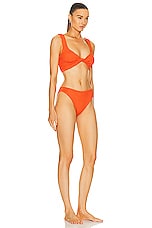 Hunza G Juno Bikini in Metallic Tangerine, view 2, click to view large image.