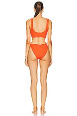 Hunza G Juno Bikini in Metallic Tangerine, view 3, click to view large image.