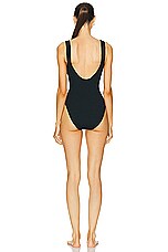 Hunza G Celine One Piece Swimsuit in Black, view 3, click to view large image.
