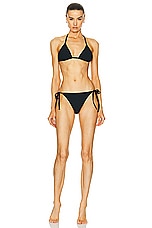 Hunza G Gina Bikini Set in Black, view 1, click to view large image.