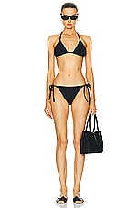 Hunza G Gina Bikini Set in Black, view 4, click to view large image.