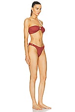 Hunza G Gloria Bikini Set in Metallic Rosewood, view 2, click to view large image.