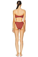Hunza G Gloria Bikini Set in Metallic Rosewood, view 3, click to view large image.