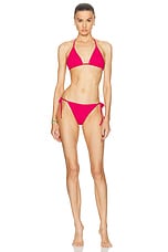 Hunza G Gina Bikini Set in Metallic Raspberry, view 1, click to view large image.