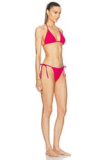 Hunza G Gina Bikini Set in Metallic Raspberry, view 2, click to view large image.
