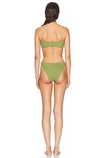 Hunza G Gloria Bikini Set in Metallic Moss, view 3, click to view large image.