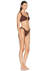 Hunza G Hallie Bikini Set in Metallic Chocolate, view 2, click to view large image.