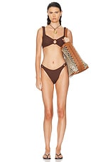 Hunza G Hallie Bikini Set in Metallic Chocolate, view 4, click to view large image.