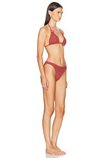 Hunza G Eva Bikini in Metallic Rosewood, view 2, click to view large image.