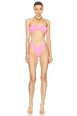 Hunza G Tina Bikini in Bubblegum, view 1, click to view large image.