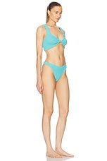 Hunza G Juno Bikini in Aqua, view 2, click to view large image.