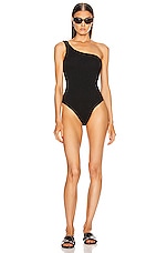 Hunza G Nancy Swimsuit in Black, view 1, click to view large image.