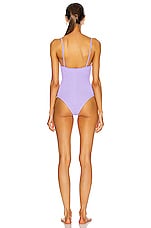Hunza G Pamela One Piece Swimsuit in Lilac, view 3, click to view large image.