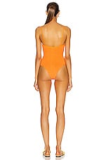 Hunza G Pamela One Piece Swimsuit in Orange, view 3, click to view large image.