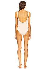 Hunza G Domino One Piece Swimsuit in Blush, view 3, click to view large image.
